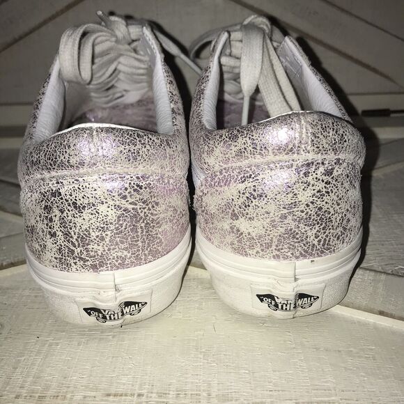 Vans Old Skool Metallic Skate Shoes ROSE GOLD/BLANC DE BLANC Women Size 8